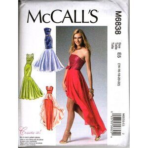 McCall's M6838 Misses 14 to 22 Special Occasion Dress Uncut Sewing Pattern